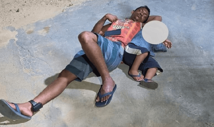 Homem é encontrado dormindo em calçada com criança de 2 anos em Ji-Paraná
